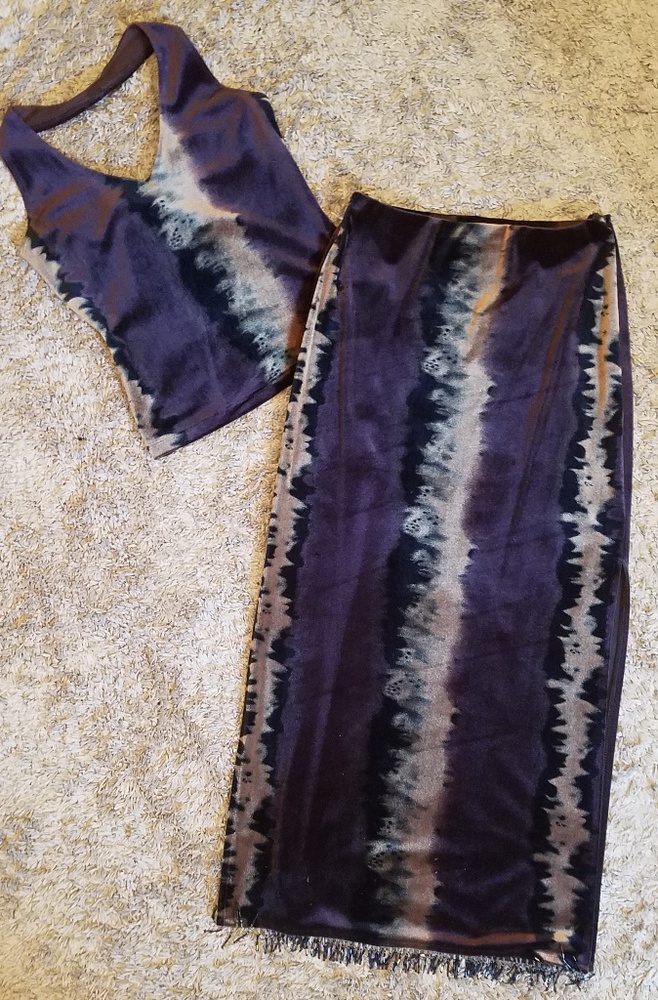 90's two piece halter and skirt
